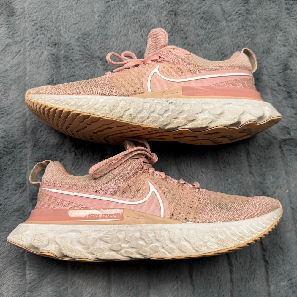 Nike React Infinity Run Flyknit 2 Womens Pink Running Shoes CT2423-600 Size 9